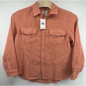 BDG Urban Outfitters Shacket Tangerine Orange Mens Medium Knit Sweater New NWT
